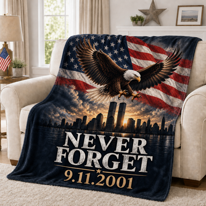 Never Forget Eagle Blanket