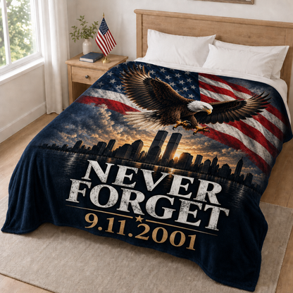 Never Forget Eagle Blanket
