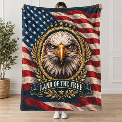 Land of the Free Eagle Blanket