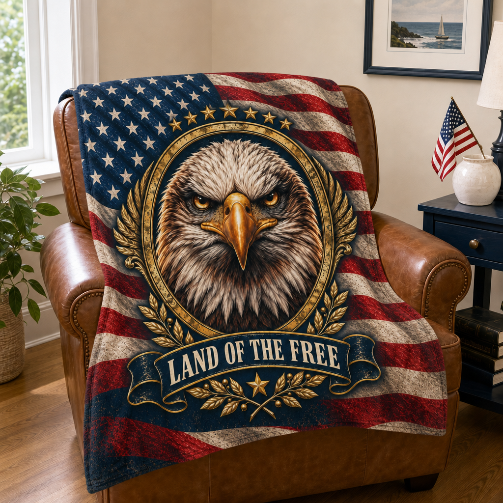 Land of the Free Eagle Blanket