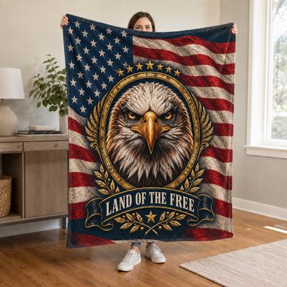 Land of the Free Eagle Blanket