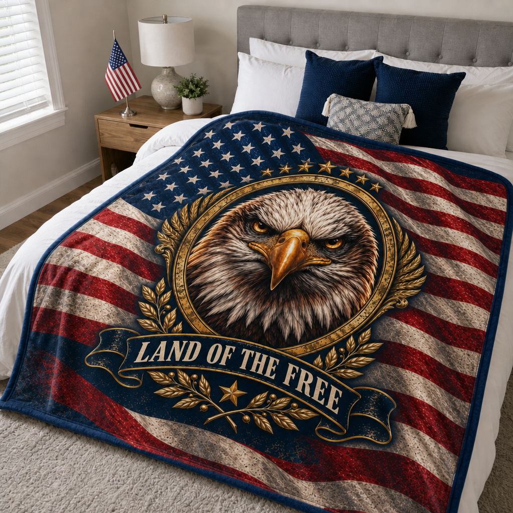 Land of the Free Eagle Blanket