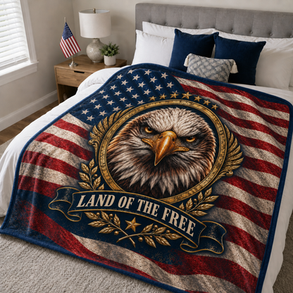Land of the Free Eagle Blanket