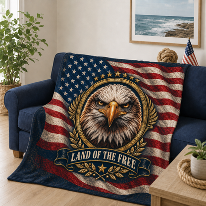 Land of the Free Eagle Blanket