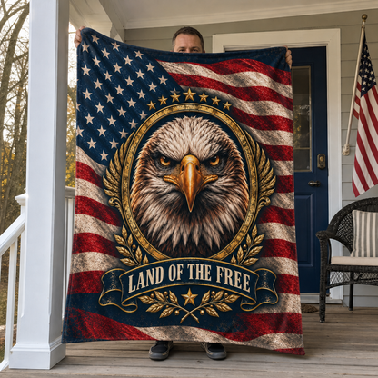 Land of the Free Eagle Blanket