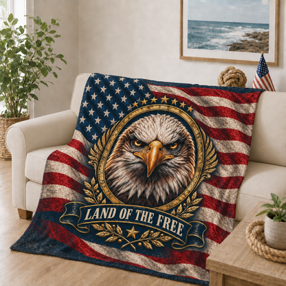 Land of the Free Eagle Blanket