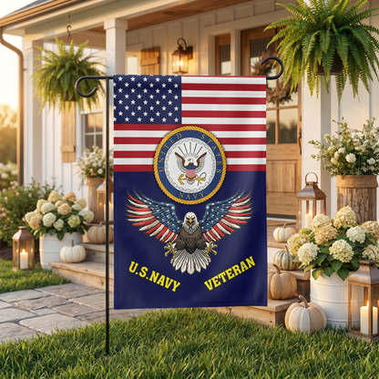 U.S. Navy Veteran Garden Flag