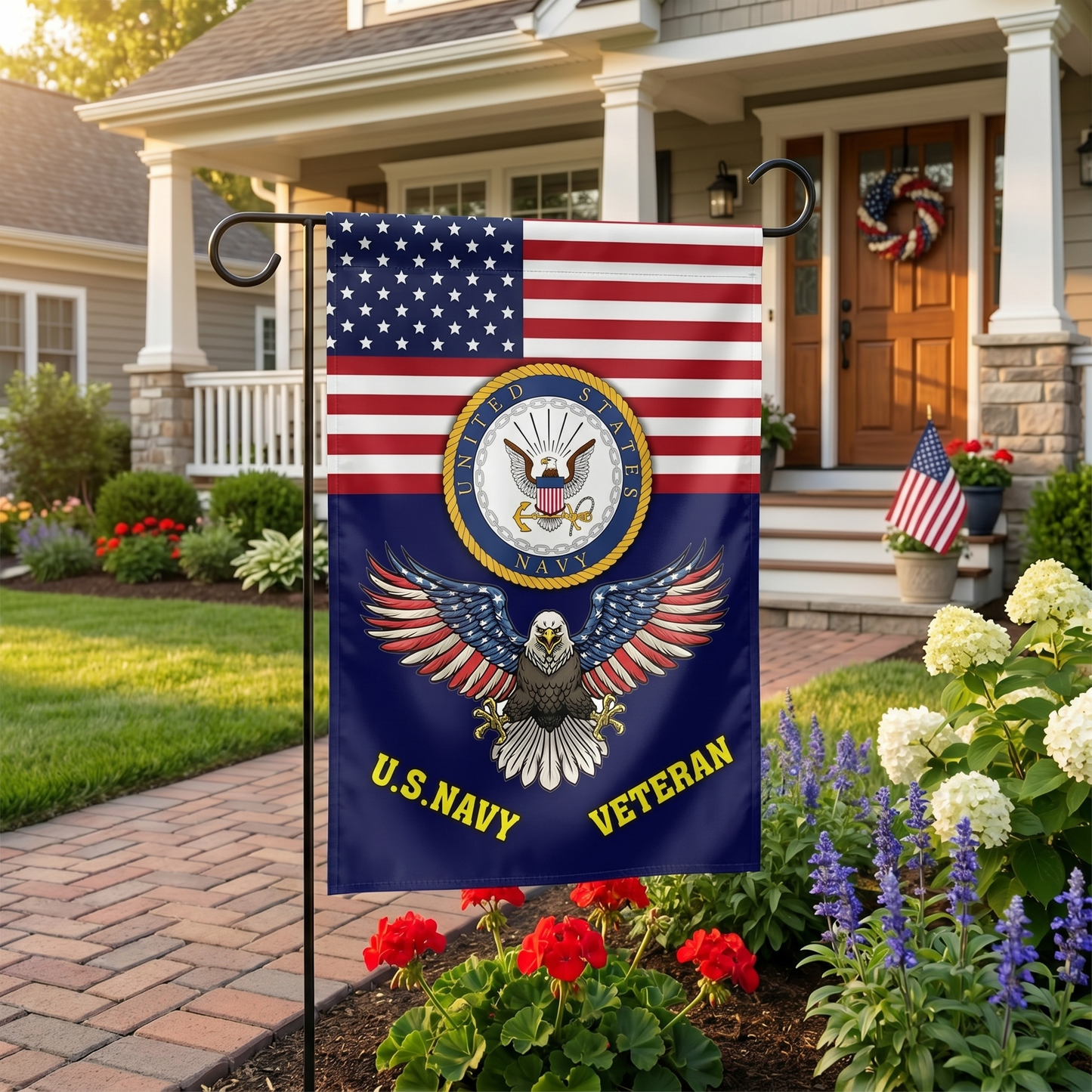 U.S. Navy Veteran Garden Flag