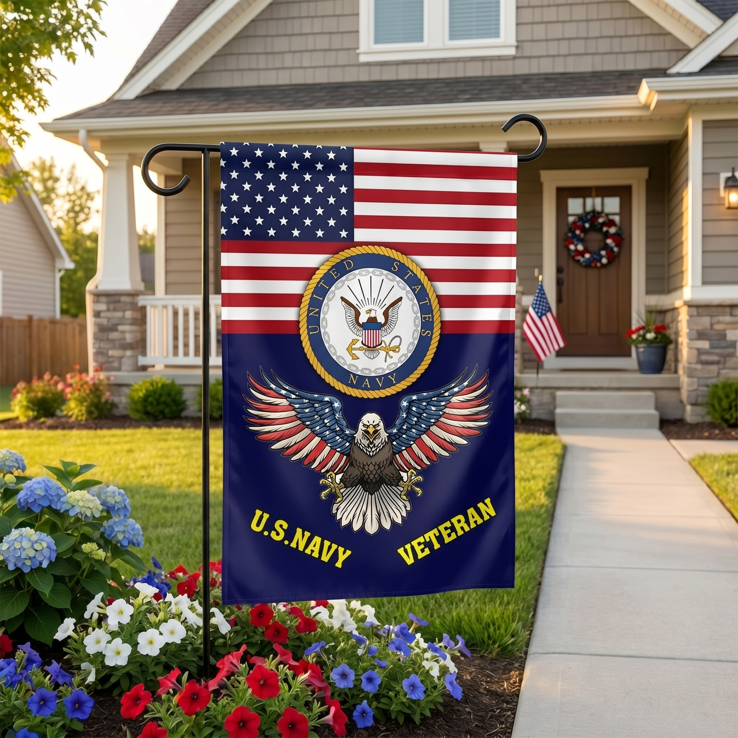 U.S. Navy Veteran Garden Flag