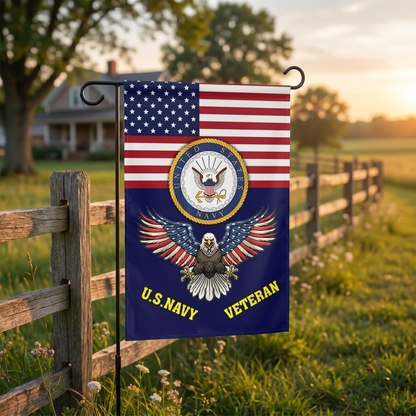 U.S. Navy Veteran Garden Flag
