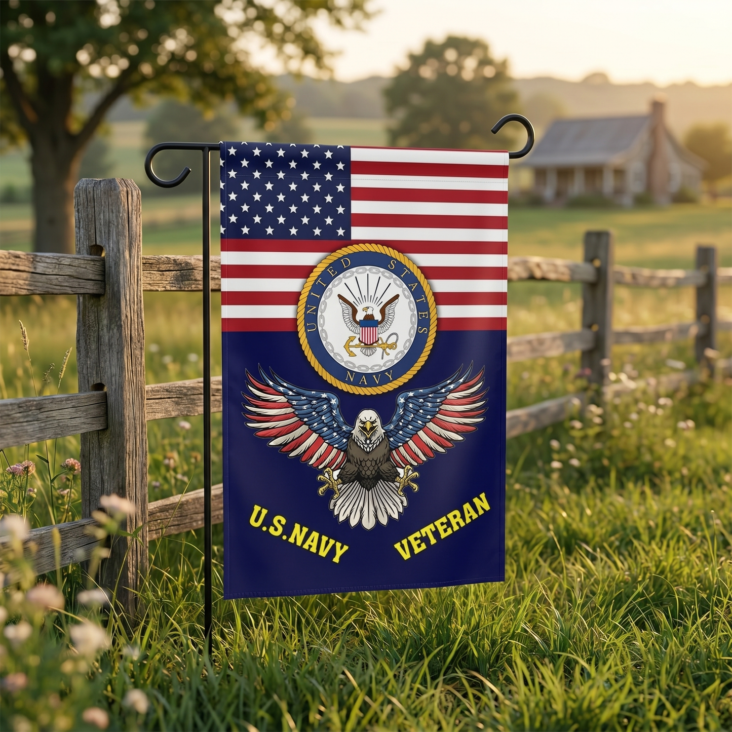 U.S. Navy Veteran Garden Flag